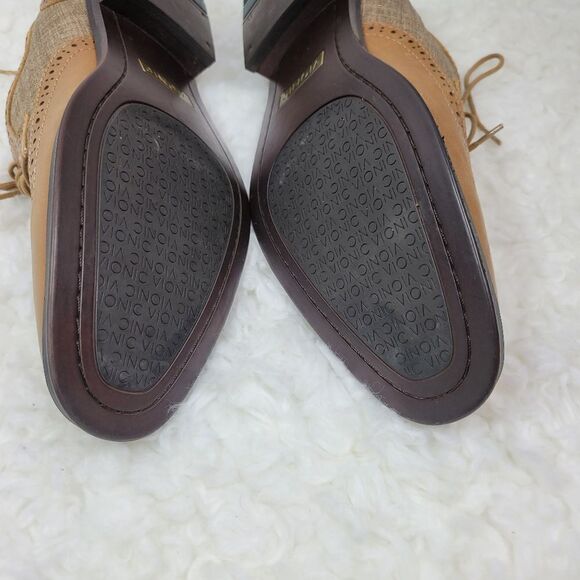 Vionic 505 Roth Derby Shoes Men's Size 9  Tan Toe Wingtip Orthoheel Technology - Picture 10 of 11